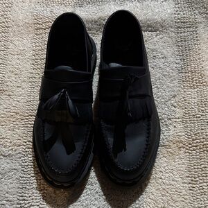 Dr. Martens Black Tassel Slip-On Loafers can be an 8 men’s or women’s 9.